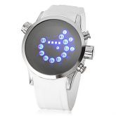 unisex led azul bola rolar tela branca de borracha da banda